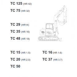 Terex - TC15 TC16 TC20 TC29 TC35 TC37 TC48 TC50 TC75 TC125 - instrukcje napraw - schematy